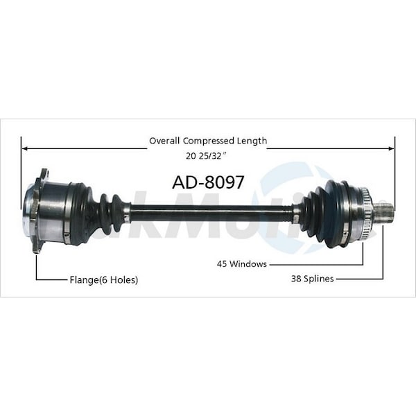 Surtrack Axle Cv Axle Shaft, Ad-8097 AD-8097 - main
